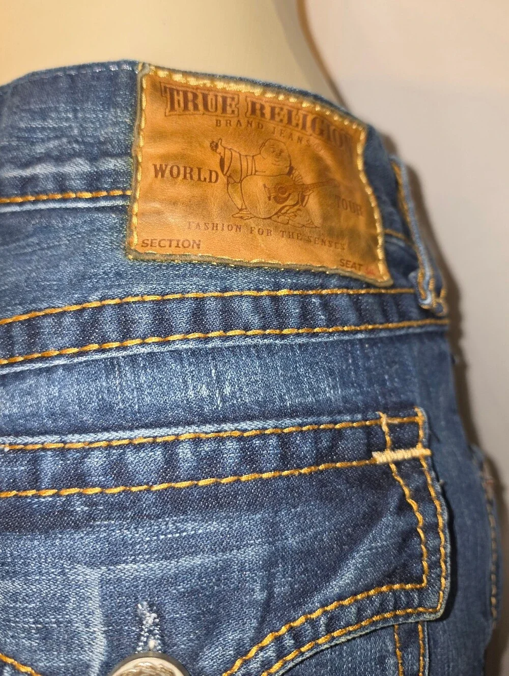 True Religion Men's Billy Big T Straight Leg Denim Jeans Size 36